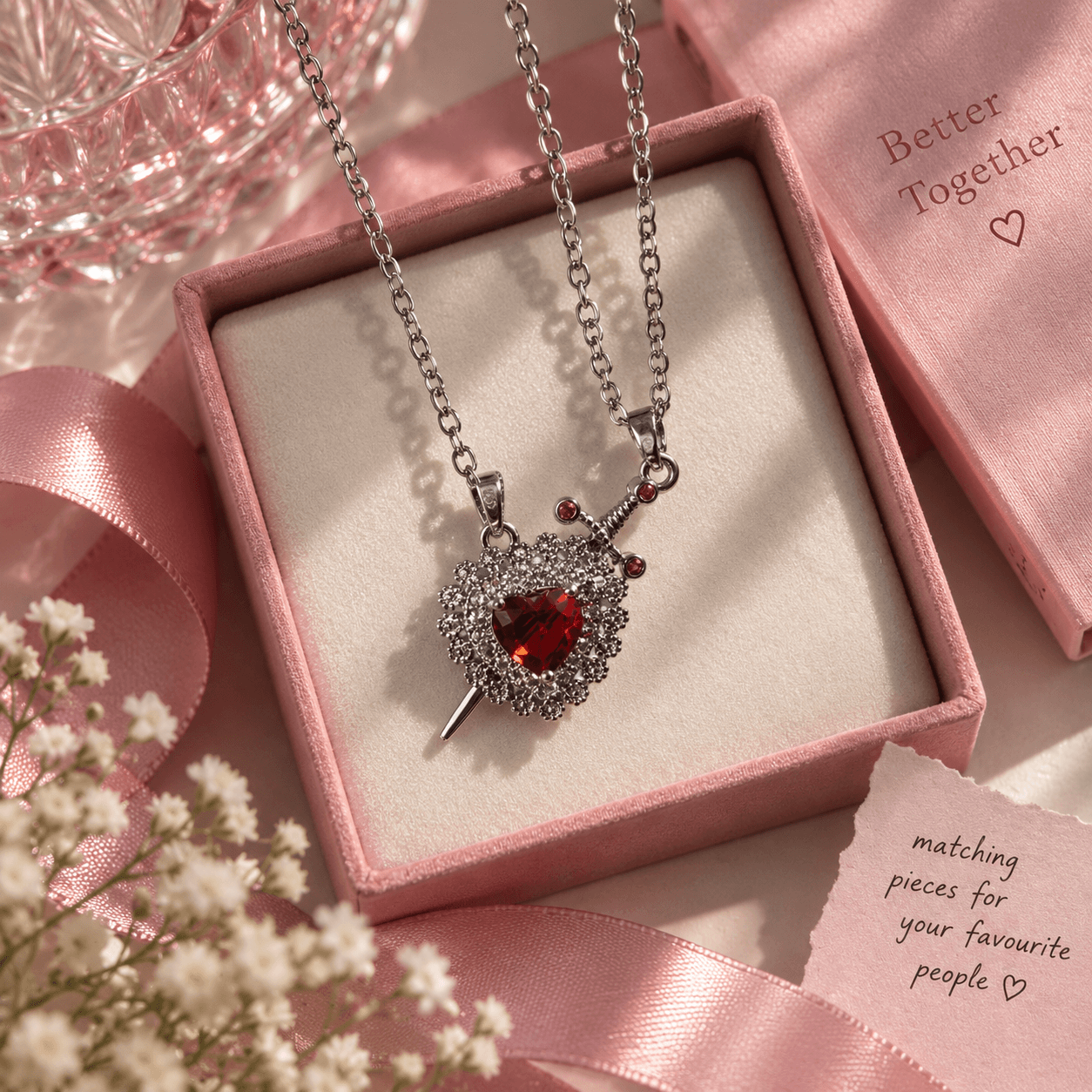 Couple mood — matching necklaces