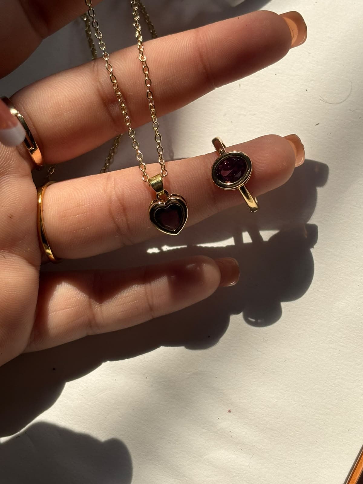 Amethyst Heart Set