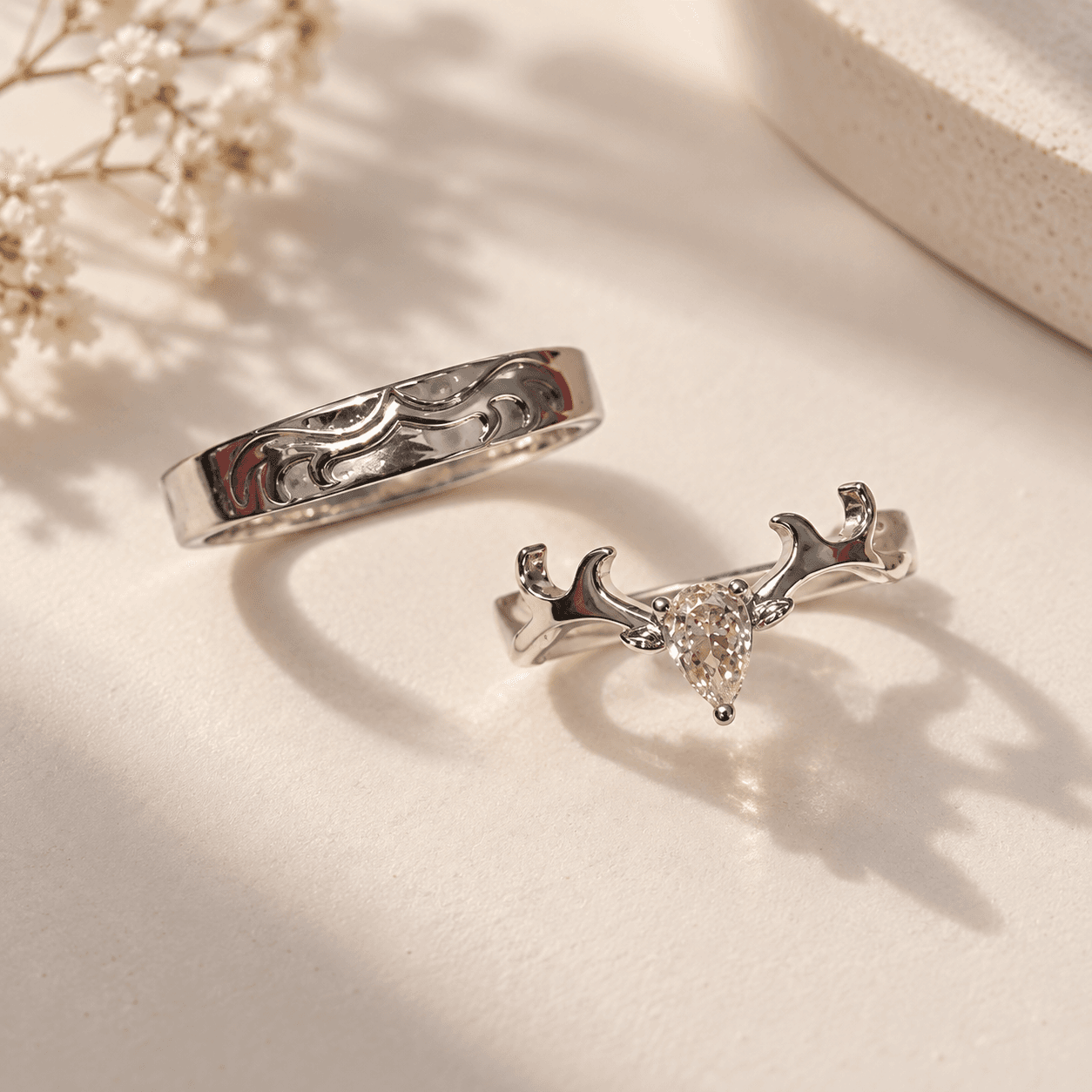 Deerly yours couple rings