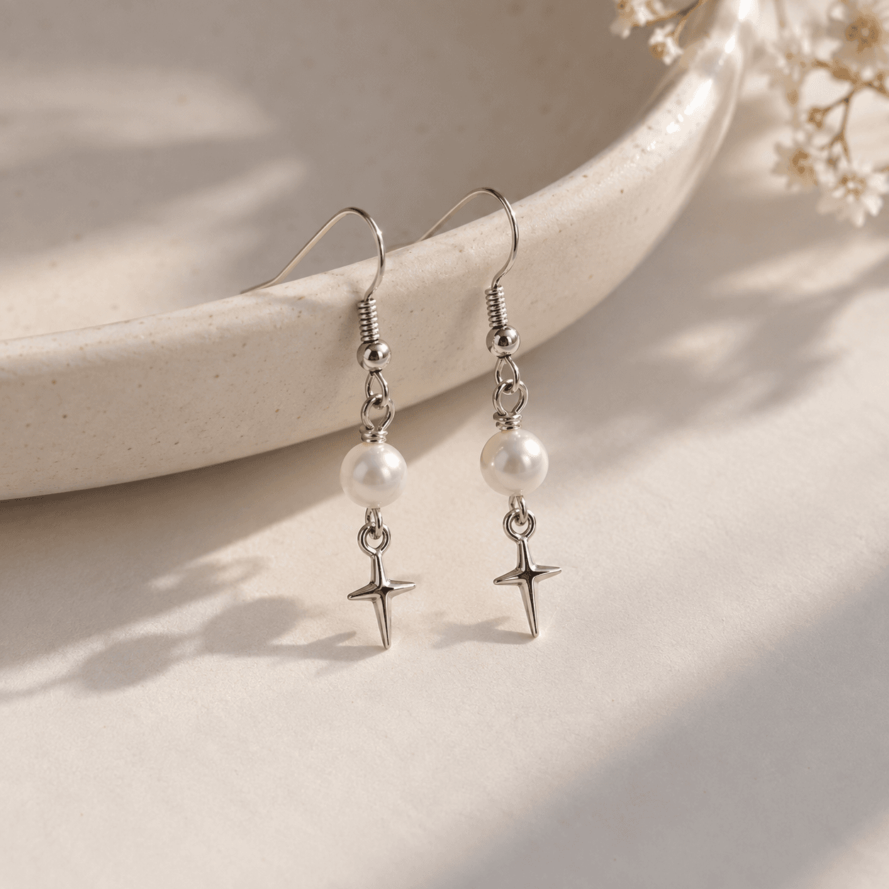 Drop star earrings