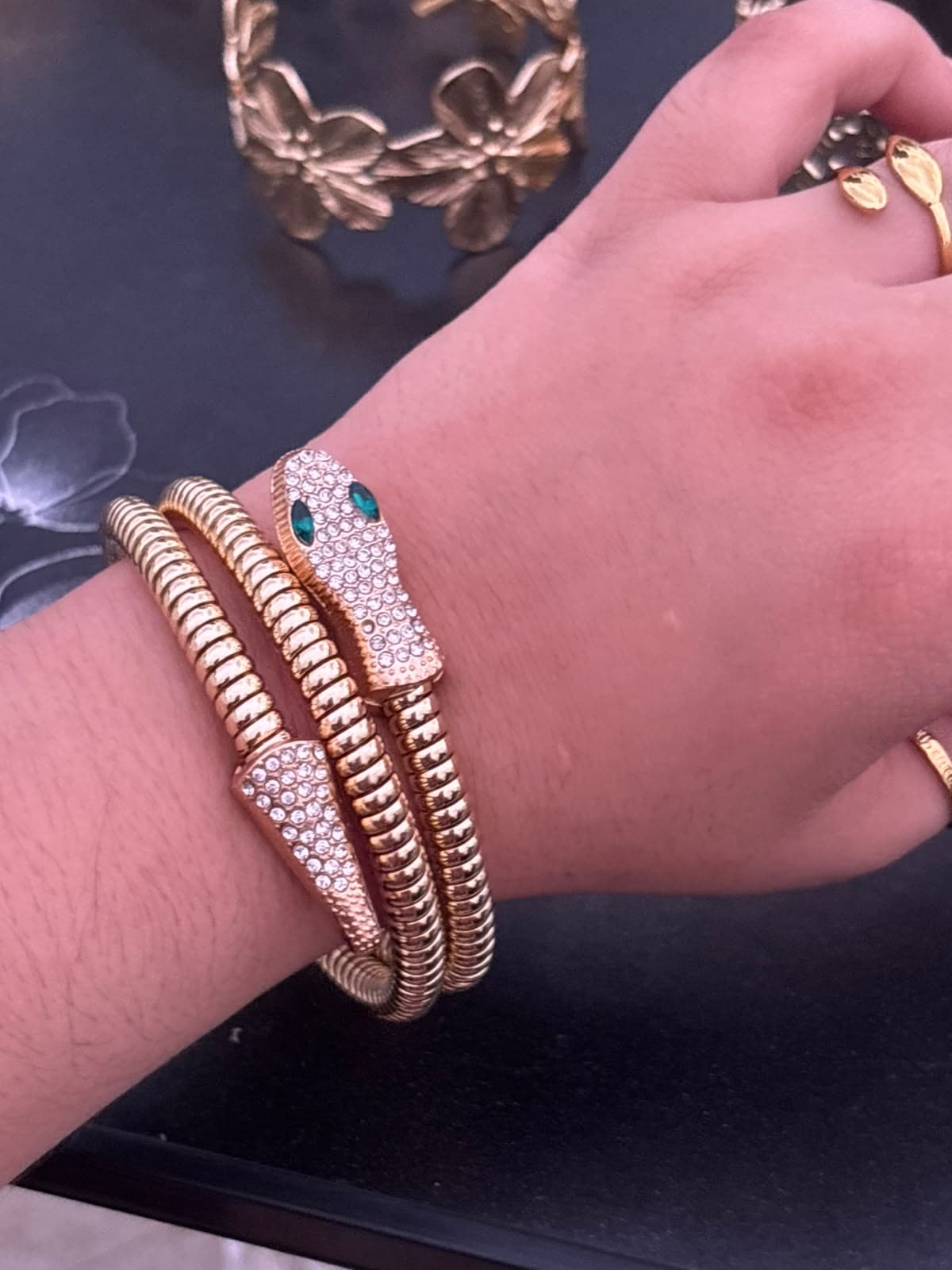 Emerald Serpent Cuff thumbnail 2