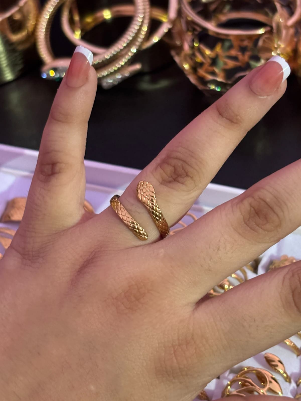Mini golden snake ring thumbnail 2