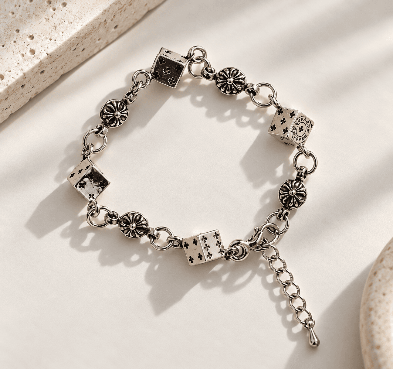 Moonlit Dice and Chorme bracelet